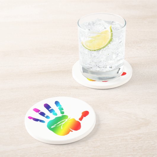 Rainbow Hände Untersetzer (Seite)