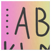 Rainbow Handgeschriebene ABCs-Fabric Stoff (Nahaufnahme)
