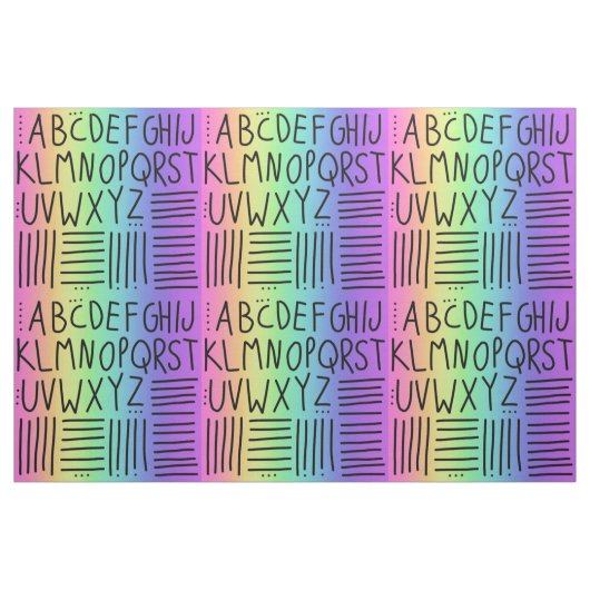 Rainbow Handgeschriebene ABCs-Fabric Stoff (Yard (91,4 cm))