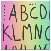 Rainbow Handgeschriebene ABCs-Fabric Stoff (Muster)