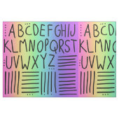 Rainbow Handgeschriebene ABCs-Fabric Stoff (Fat Quarter (45,7 x 55,9 cm))