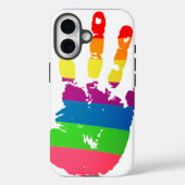 Rainbow Handprint Case-Mate iPhone Hülle (Rückseite)