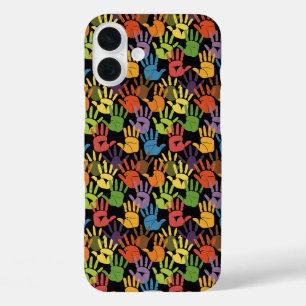 Rainbow Handprint iPhone 16 Plus Hülle