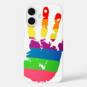 Rainbow Handprint Case-Mate iPhone Hülle (Rückseite)