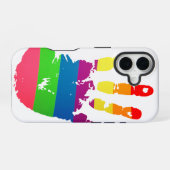 Rainbow Handprint iPhone 16 Hülle (Rückseite (Horizontal))