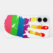 Rainbow Handprint iPhone 16 Hülle (Rückseite (Horizontal))