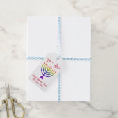 Rainbow Hanukkah Gift Tags Geschenkanhänger (Mit Garn)