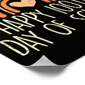 Rainbow Happy 100th Day School Niedlich 100 Days T Poster (Ecke)