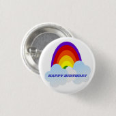 RAINBOW "HAPPY BIRTHDAY" BUTTON (Vorne & Hinten)