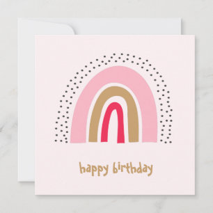 Rainbow Happy Birthday Card - Girl Card Geburtstag Feiertagskarte