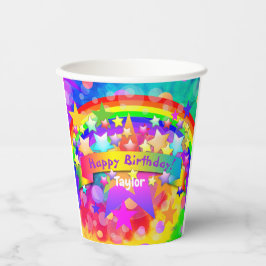 Rainbow Happy Birthday Cup HAMbyWG Pappbecher