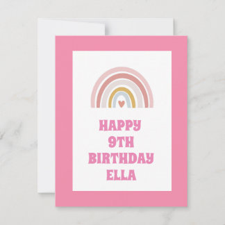 Rainbow Happy Birthday Einladung - Custom Text
