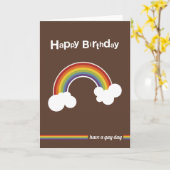 Rainbow | Happy Birthday | Gay Day Karte (Gelbe Blume)