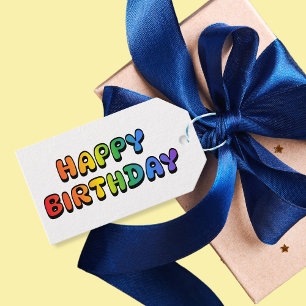 Rainbow Happy Birthday Geschenkanhänger