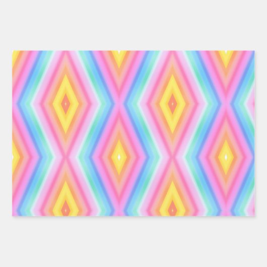 Rainbow Happy Birthday Geschenkpapier Set (Vorderseite 3)