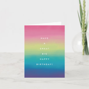 Rainbow Happy Birthday Karte