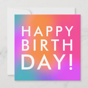 Rainbow Happy Birthday Modern Simple Feiertagskarte