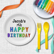 Rainbow Happy Birthday Personalisiert