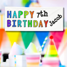 Rainbow Happy Birthday Personalisiertes Party