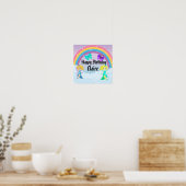 Rainbow Happy Birthday Poster (Küche)