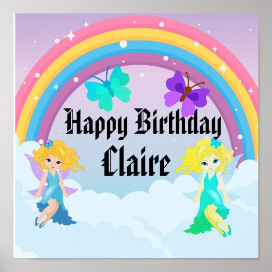 Rainbow Happy Birthday Poster (Vorne)
