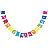 Rainbow Happy Birthday Wimpelkette (Alle)