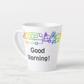 Rainbow Happy Campers Personalisierte Latte Tasse (Linke Ecke)