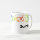 Rainbow Happy Campers Personalisierte Mug Kaffeetasse (VorderseiteRechts)