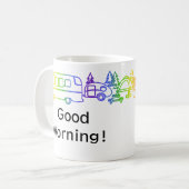 Rainbow Happy Campers Personalisierte Mug Kaffeetasse (Vorderseite Links)