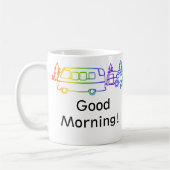 Rainbow Happy Campers Personalisierte Mug Kaffeetasse (Links)