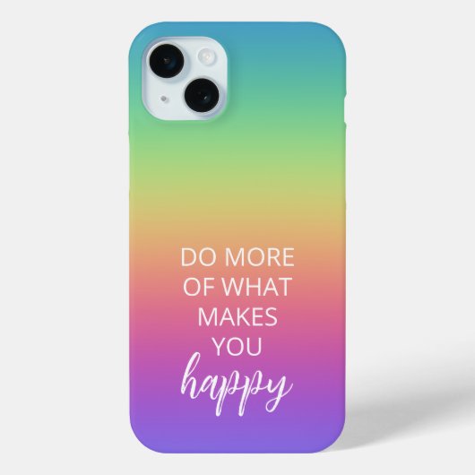 Rainbow Happy Case-Mate iPhone Hülle (Rückseite)