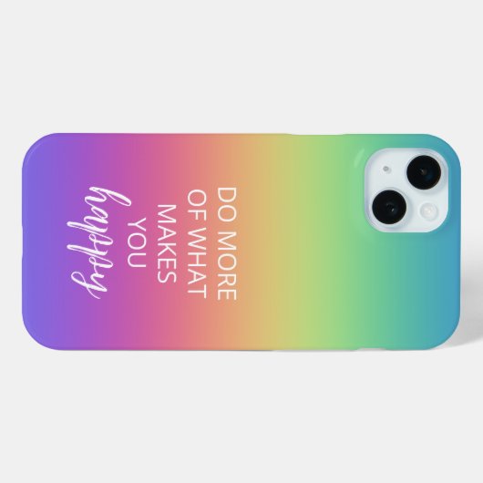 Rainbow Happy Case-Mate iPhone Hülle (Rückseite (Horizontal))