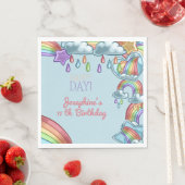 Rainbow Happy Day Geburtstagsparty Serviette (Beispiel)