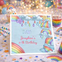 Rainbow Happy Day Geburtstagsparty Serviette