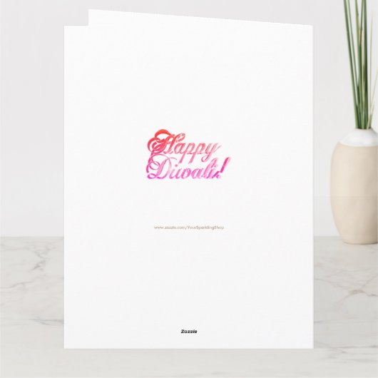 Rainbow Happy Diwali Colorful Candlelight Karte (Rückseite)