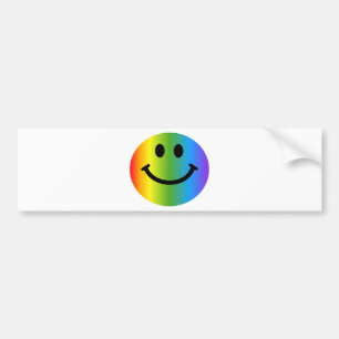 Rainbow Happy Face Autoaufkleber