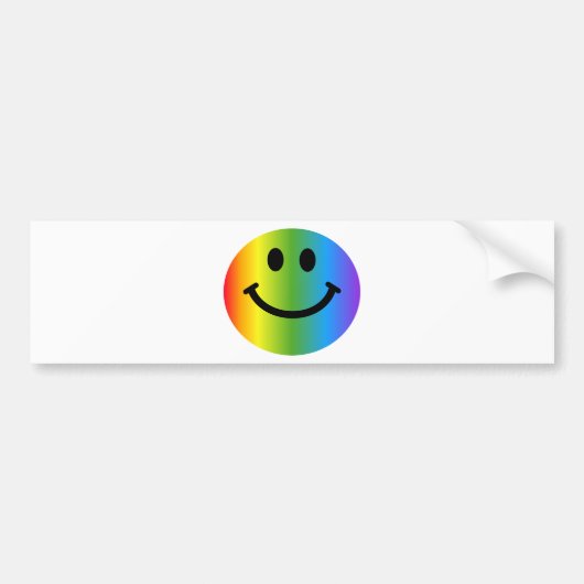 Rainbow Happy Face Autoaufkleber (Vorne)