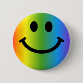 Rainbow Happy Face Button (Vorderseite)