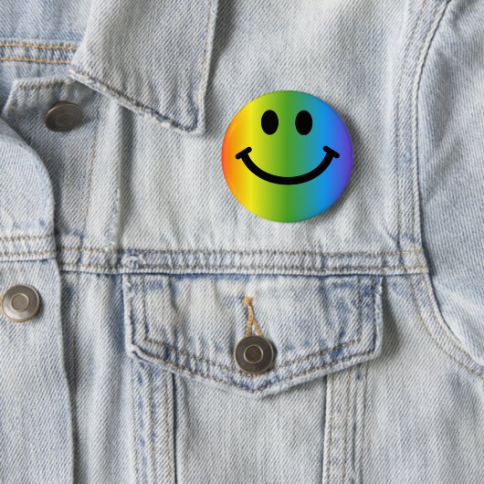 Rainbow Happy Face Button (Beispiel)