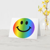 Rainbow Happy Face Karte (Gelbe Blume)