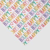 Rainbow HAPPY FERIEN HandGezeichnet Weihnachten Ni Seidenpapier (Detail)