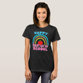 Rainbow Happy First Day Of School Teacher Kid Back T-Shirt (Vorne ganz)
