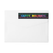Rainbow Happy Holidays - Long Return Address Label (Rückseite)