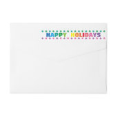 Rainbow Happy Holidays - Long Return Address Label (Rückseite)