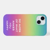 Rainbow Happy iPhone 15 Hülle (Rückseite (Horizontal))