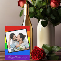 Rainbow Happy Jubiläum Gay Couple Foto Custom