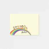 Rainbow Happy Kids DIY Your Name Post-it Notes Post-it Klebezettel (Vorderseite)