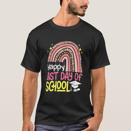 Rainbow Happy Last Day of School for Students Tea T-Shirt (Vorderseite)