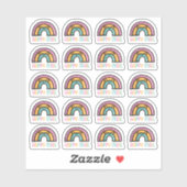Rainbow Happy Mail Custom-Cut Vinyl Sticker (Blatt)