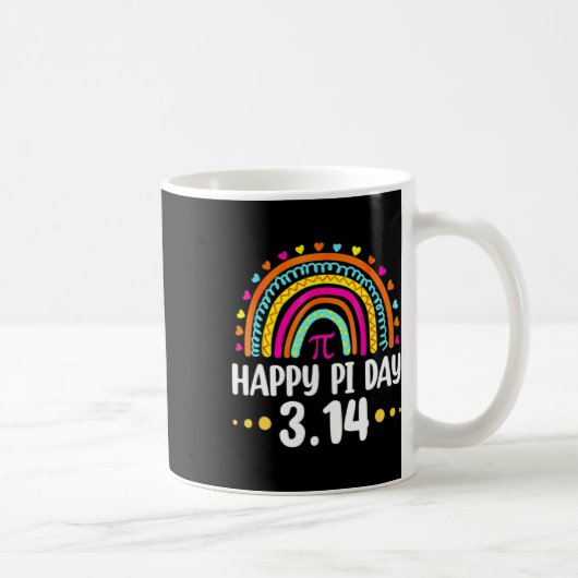 Rainbow Happy Pi Day 3 14 2025 Pi Symbol Math Lieb Kaffeetasse (Rechts)